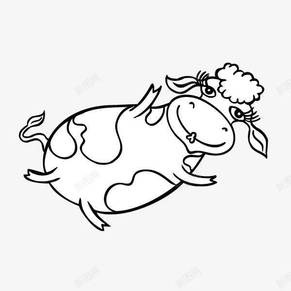 手绘动物牛卡通可爱png免抠素材_88icon https://88icon.com 动物 卡通 可爱 手绘 牛