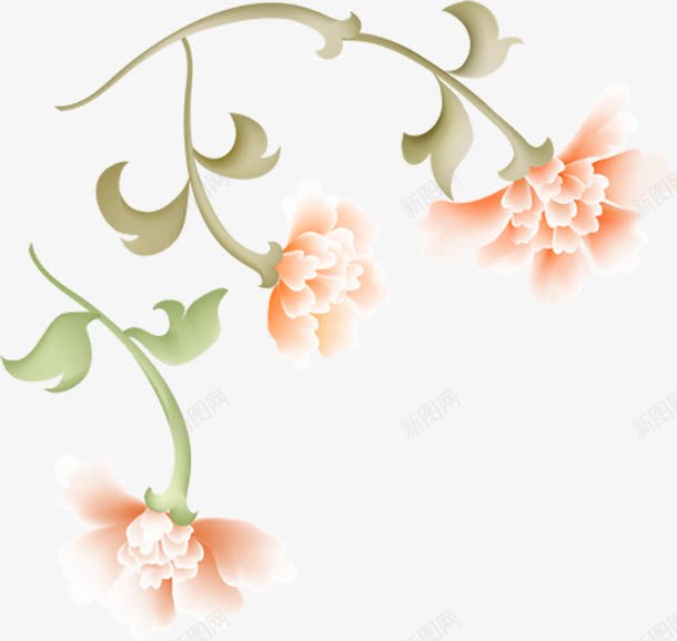 粉色唯美花朵植物装饰png免抠素材_88icon https://88icon.com 植物 粉色 花朵 装饰