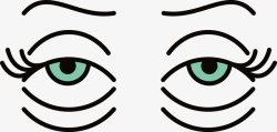 小眼睛美女眼睛卡通可爱眼睛矢量图图标高清图片