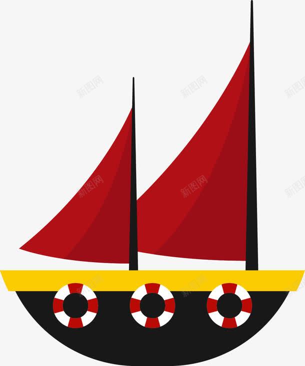 手绘小船png免抠素材_88icon https://88icon.com 小船 手绘画 矢量船 矢量装饰 装饰