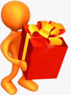 红色的礼盒及动漫送礼素材