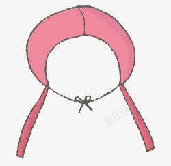 粉色蝴蝶结帽子素材
