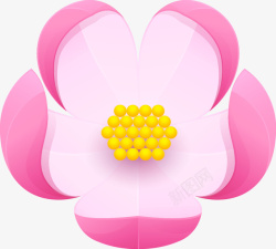 创意粉色花朵矢量图素材