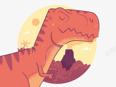霸王龙png免抠素材_88icon https://88icon.com 创意恐龙 卡通恐龙 小恐龙 怪兽 手绘恐龙