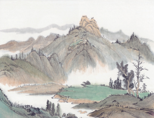 中国风古代画13背景