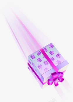 紫色创意手绘花纹礼物素材