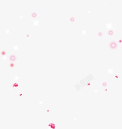 粉色卡通手绘气泡素材