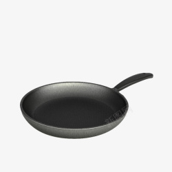 圆形黑色小型平底煎锅素材