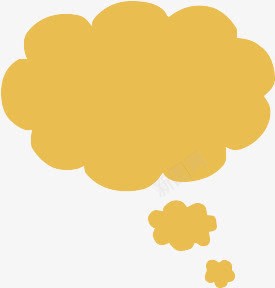黄色卡通气泡装饰png免抠素材_88icon https://88icon.com 卡通 气泡 装饰 黄色