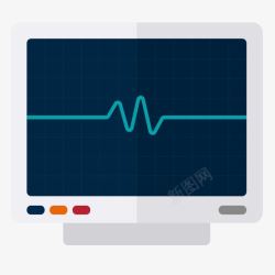 示波器心电图仪器矢量图高清图片