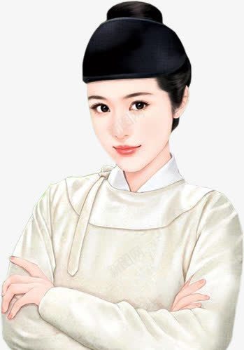 女扮男装手绘png免抠素材_88icon https://88icon.com 女扮男装