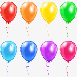 清新简约手绘彩色气球素材