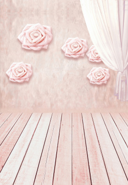粉色幕布粉色花朵幕布高清图片