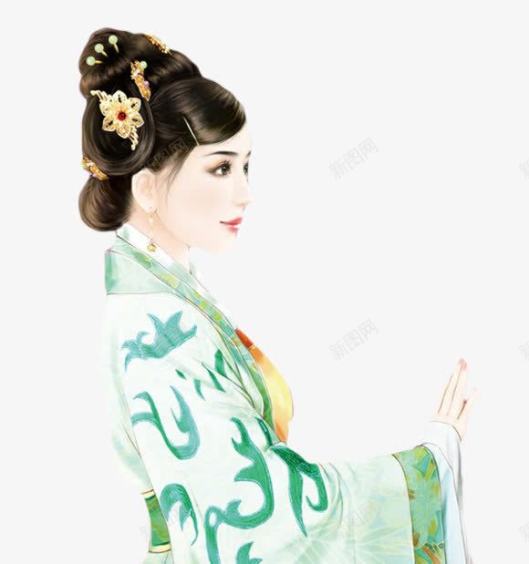 古代侧面美女图png免抠素材_88icon https://88icon.com 侧面 古代 美女