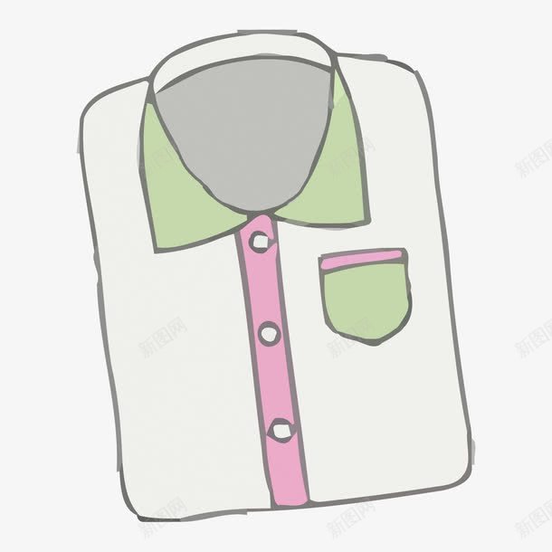 手绘折好的衬衫png免抠素材_88icon https://88icon.com 矢量素材 素材 衬衫