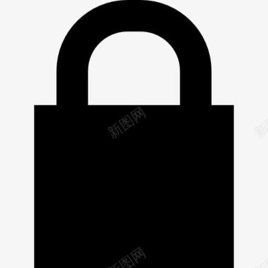 封闭黑色的挂锁锁接口符号图标图标