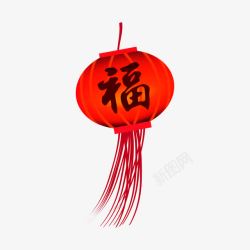 中国红春节装饰灯笼素材