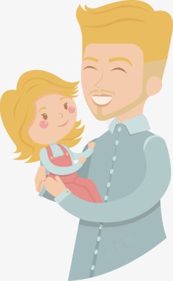 金发爸爸和他的女儿素材