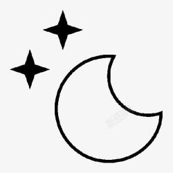 月亮星星标志图标素材