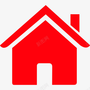 房子卡通红色房子图标图标