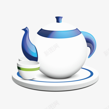 茶壶图标矢量图图标