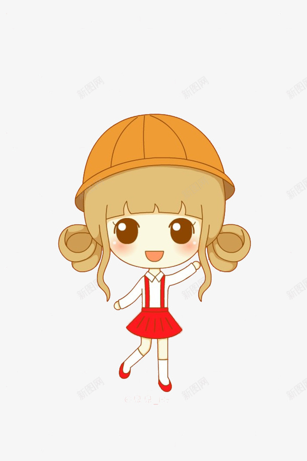 带着黄色工帽的可爱小女孩png免抠素材_88icon https://88icon.com 卡通 可爱 小女孩 黄色