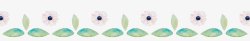 手绘水彩花卉绿叶装饰边框素材