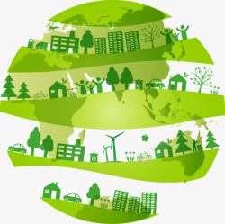 绿色地球爱护环境素材