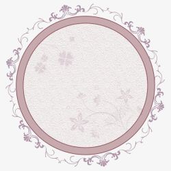 粉色圆形花纹装饰素材