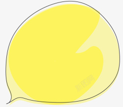 手绘黄色气球素材