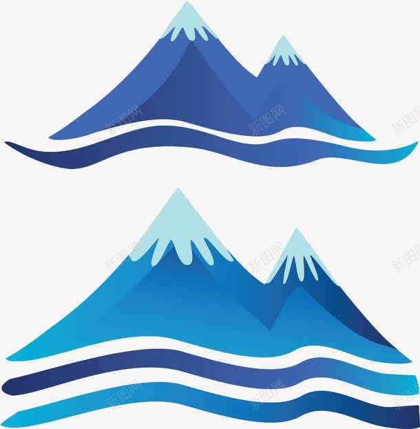 手绘蓝色漂浮山png免抠素材_88icon https://88icon.com 山 扁平蓝色 手绘 漂浮 漂浮山