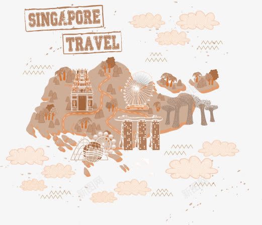 新加坡游乐园景点分布矢量图eps免抠素材_88icon https://88icon.com 新加坡 旅游 装饰 矢量图