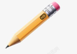 黄色HB铅笔片素材