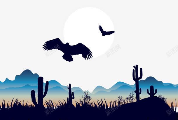 戈壁夜景矢量图ai免抠素材_88icon https://88icon.com 楣 浠欎汉鎺 澶滄櫙 鎴堝 钃濊壊 矢量图