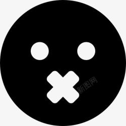 沉默的脸面对沉默与交叉口的图标高清图片
