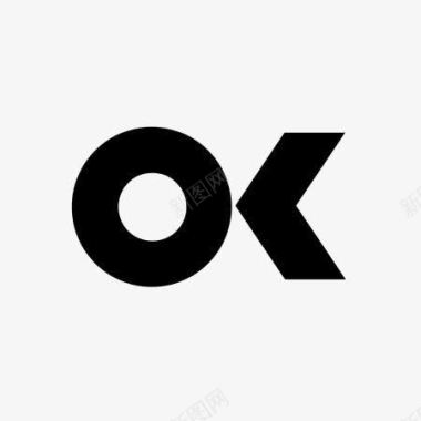 创意简约分割线OK英文字体图标图标