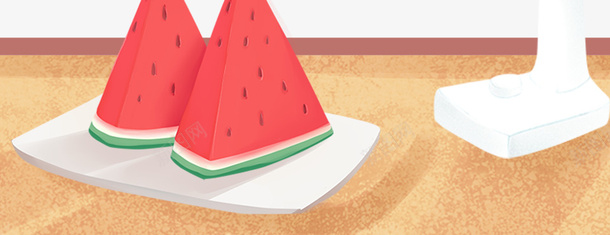 夏至手绘植物元素图psd免抠素材_88icon https://88icon.com 元素图 夏至 手绘植物 电风扇 艺术字 西瓜