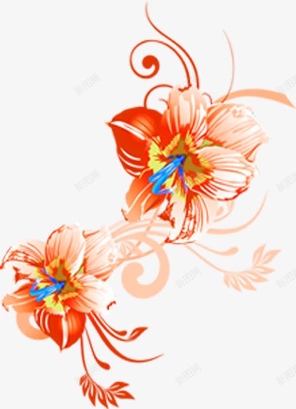 红色花朵花卉彩绘png免抠素材_88icon https://88icon.com 彩绘 红色 花卉 花朵