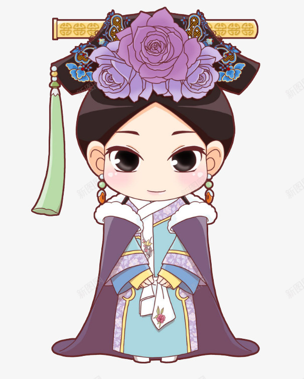 Q版可爱卡通清宫娘娘png免抠素材_88icon https://88icon.com PNG Q版 卡通 可爱 娘娘 清宫