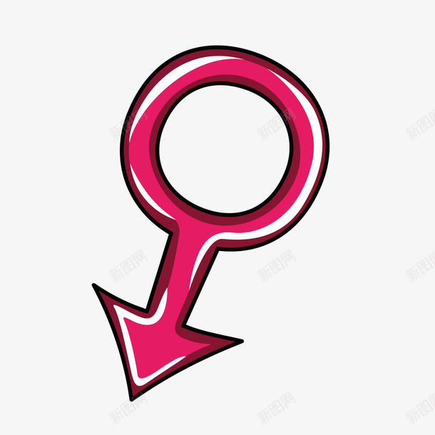 女性符号矢量图ai免抠素材_88icon https://88icon.com 卡通符号 女性符号 矢量符号 矢量图