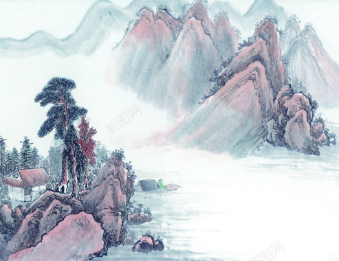 中国风古代画28背景