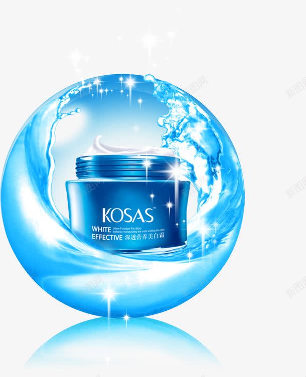 蓝色深海深层补水面霜png免抠素材_88icon https://88icon.com 水面 深层 深海 蓝色