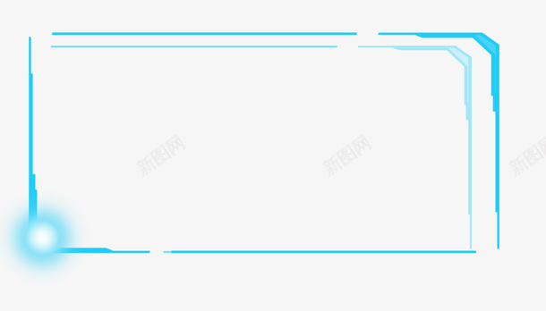 光效透明光效蓝色渐变线框png免抠素材_88icon https://88icon.com PPT素材 光效 泛光 海报素材 透明光效