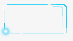 蓝色线框光效透明光效蓝色渐变线框高清图片