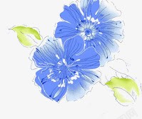 蓝色花卉婚纱摄影素材