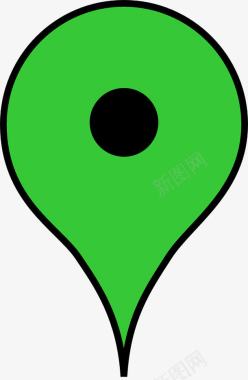 绿色的地点坐标图标图标