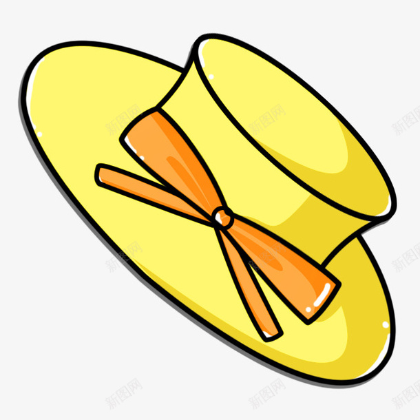 黄色卡通帽子装饰图案png免抠素材_88icon https://88icon.com 免抠PNG 卡通 帽子 装饰图案 黄色
