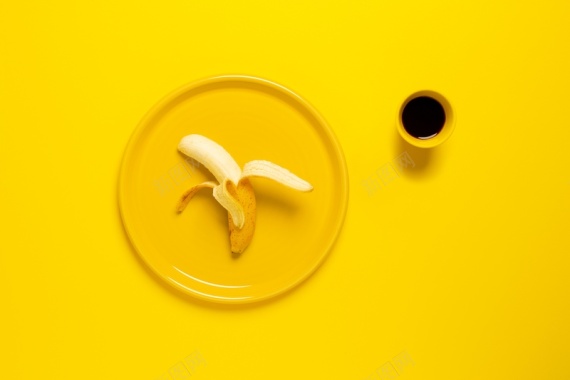 唯美黄色背景香蕉背景