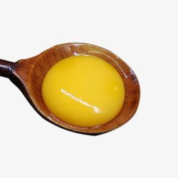 木勺子里的蛋黄素材