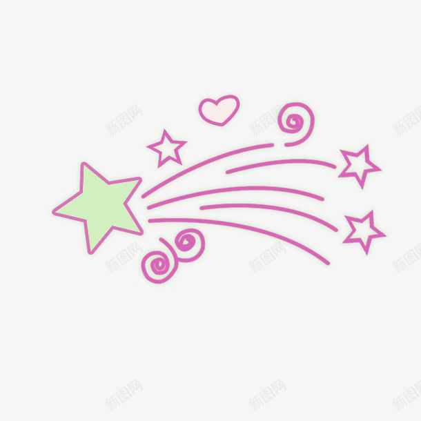 粉紫色清新星星装饰图案png免抠素材_88icon https://88icon.com 免抠PNG 星星 清新 粉紫色 装饰图案
